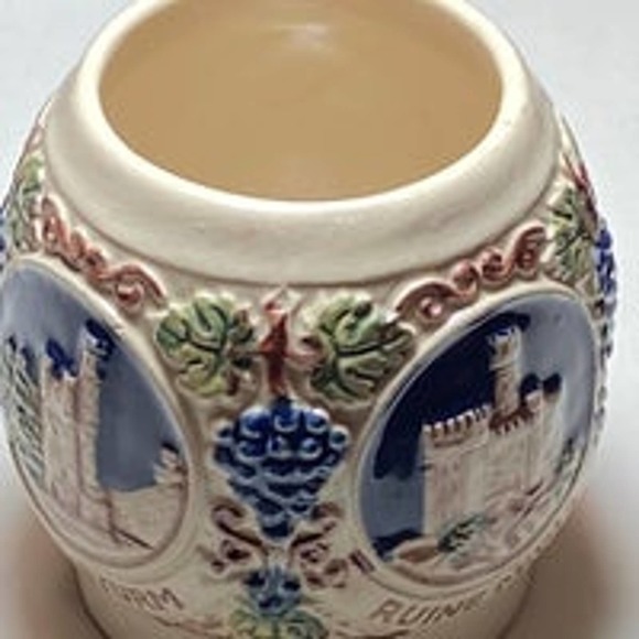 Vtg Cobalt Blue Small Beer Stein Mug Castles Original Gerz Gerzit W Germany - Picture 4 of 11